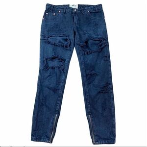 One Teaspoon Jeans Freebirds Skinny Trashed Ankle Zip size 0/25